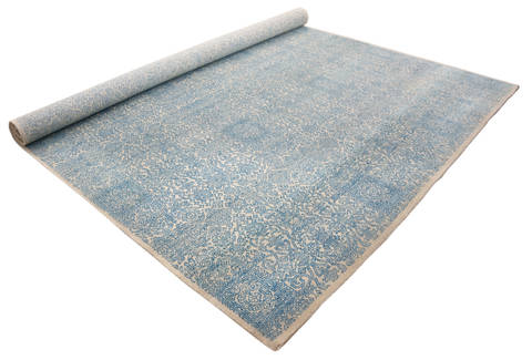 Modern Blue Hand Made 86 X 116 Area Rug 902-136054 Image 2