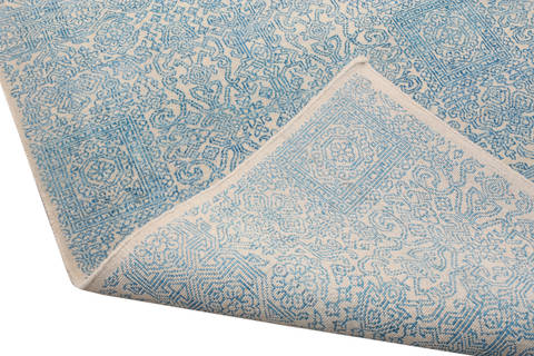 Modern Blue Hand Made 86 X 116 Area Rug 902-136054 Image 3