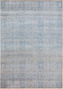 Modern Blue Hand Made 5'6" X 8'0"  Area Rug 902-136055