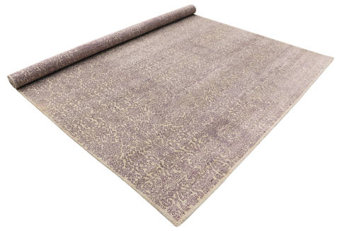 Modern Purple Hand Made 40 X 60 Area Rug 902-136056 Image 2
