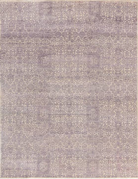 Modern Purple Hand Made 4'0" X 6'0"  Area Rug 902-136056