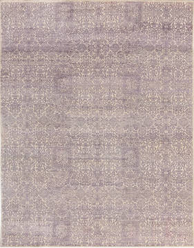 Modern Purple Hand Made 8'0" X 10'0"  Area Rug 902-136059