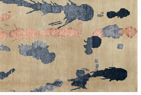 Modern Beige Hand Made 60 X 90 Area Rug 902-136062 Image 1