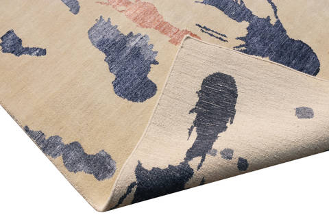 Modern Beige Hand Made 60 X 90 Area Rug 902-136062 Image 3