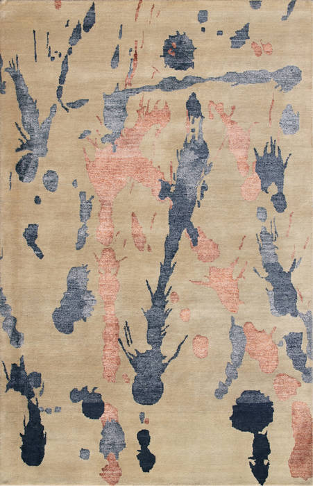 Modern Beige Hand Made 60 X 90 Area Rug 902-136062 Image 0