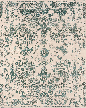 Overdyed Green Hand Made 8'6" X 11'6"  Area Rug 902-136065
