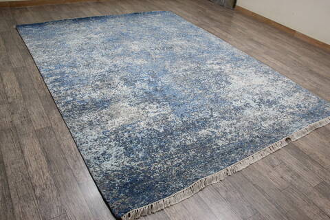 Jaipur Blue Hand Knotted 80 X 102 Area Rug 905-136070 Image 1