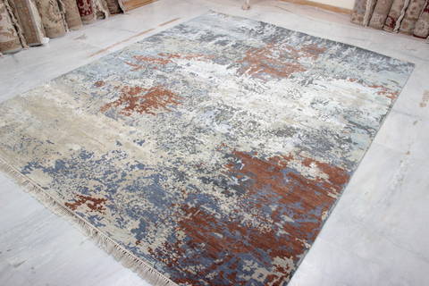 Jaipur Grey Hand Knotted 90 X 123  Area Rug 905-136077 Image 1