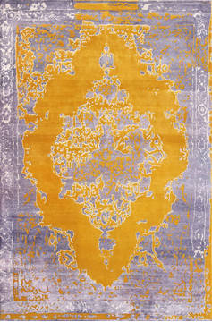 Modern Purple Hand Made 6'6" X 9'9"  Area Rug 902-136082