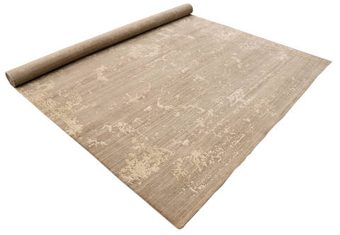 Modern Beige Hand Made 80 X 100 Area Rug 902-136087 Image 2
