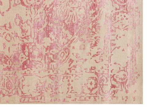 Modern Red Hand Made 98 X 130  Area Rug 902-136088 Image 1