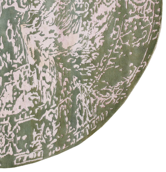 Modern Grey Round Hand Made 80 X 80 Area Rug 902-136089 Image 1