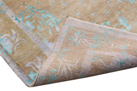 Modern Brown Hand Made 98 X 130 Area Rug 902-136092 Image 3