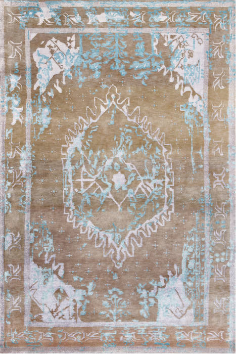 Modern Brown Hand Made 98 X 130 Area Rug 902-136092 Image 0