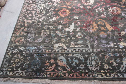 Jaipur Grey Hand Knotted 101 X 143 Area Rug 905-136098 Image 1