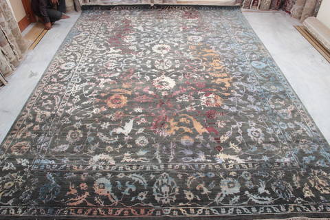 Jaipur Grey Hand Knotted 101 X 143 Area Rug 905-136098 Image 2