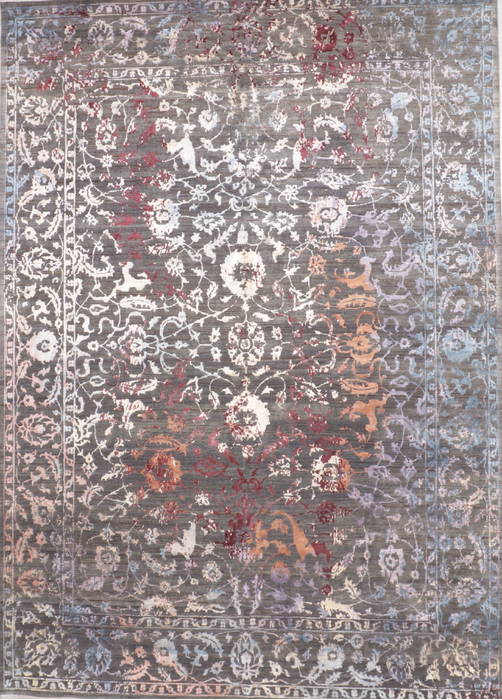 Jaipur Grey Hand Knotted 101 X 143 Area Rug 905-136098 Image 0