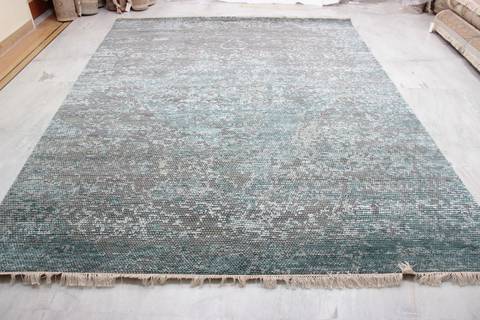 Jaipur Blue Hand Knotted 80 X 100 Area Rug 905-136106 Image 1