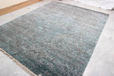 Jaipur Blue Hand Knotted 80 X 100 Area Rug 905-136106 Image 2