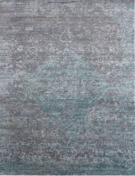 Jaipur Blue Hand Knotted 8'0" X 10'0"  Area Rug 905-136106