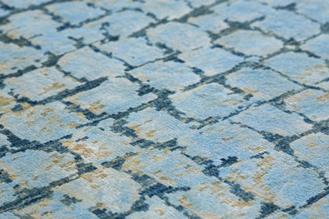 Modern Blue Hand Knotted 510 X 811 Area Rug 700-136115 Image 5