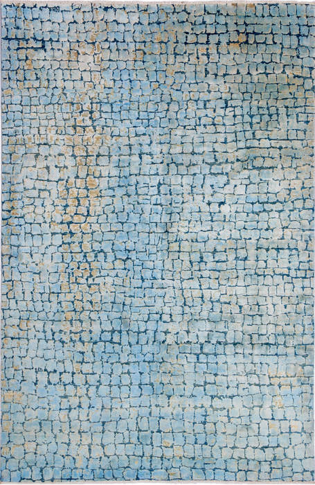 Modern Blue Hand Knotted 510 X 811 Area Rug 700-136115 Image 0