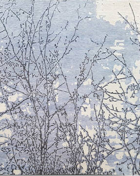 Modern Grey Hand Knotted 8'0" X 10'0"  Area Rug 903-136132