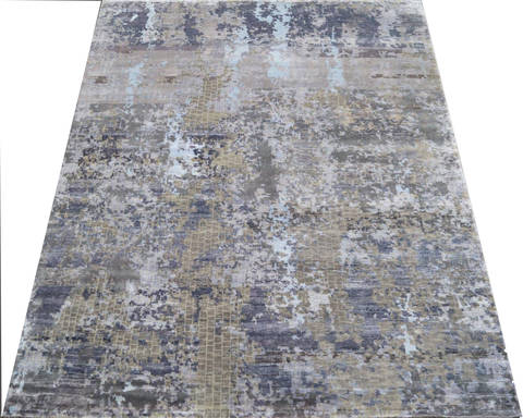 Modern Grey Hand Knotted 80 X 100  Area Rug 903-136142 Image 1