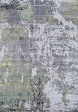 Modern Green Hand Knotted 8'0" X 10'0"  Area Rug 903-136143