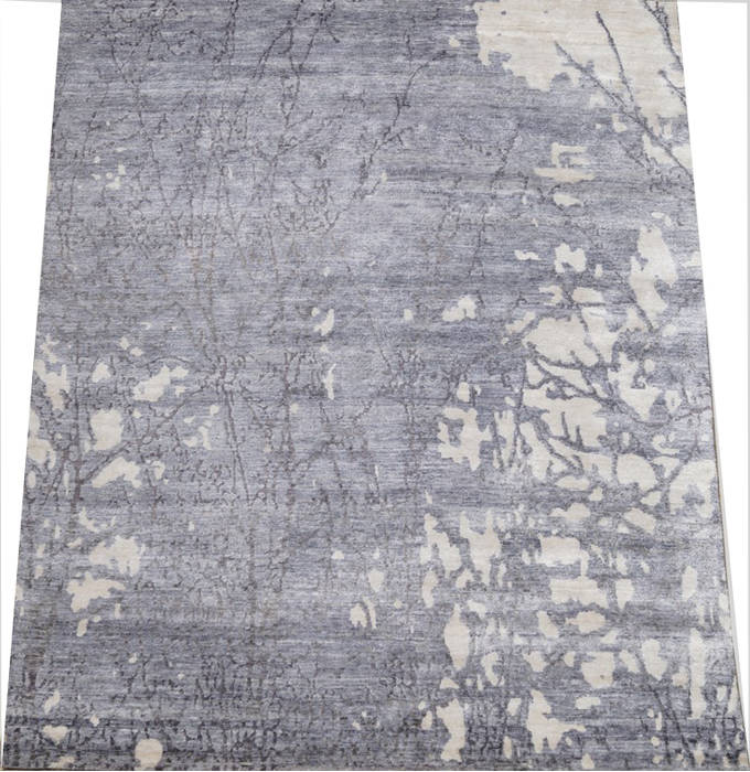 Modern Grey Hand Knotted 80 X 100  Area Rug 903-136153 Image 1