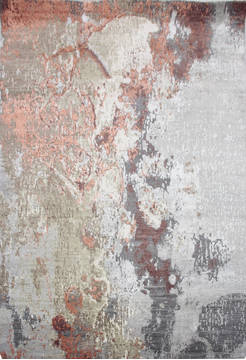 Modern Grey Hand Knotted 6'0" X 8'0"  Area Rug 905-136154