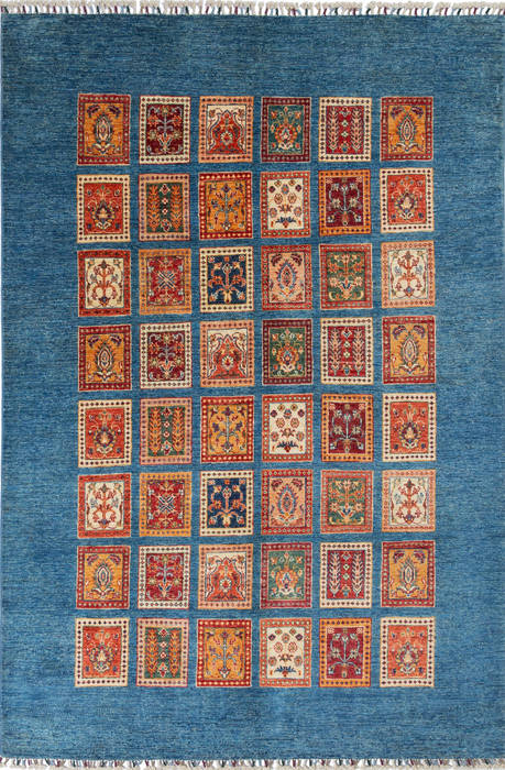 Chobi Blue Hand Knotted 57 X 82 Area Rug 700-136171 Image 0