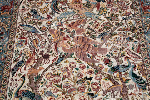 Pak-Persian White Hand Knotted 40 X 62 Area Rug 700-136181 Image 2