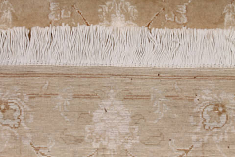 Tabriz Beige Runner Hand Knotted 30 X 98 Area Rug 254-136196 Image 1