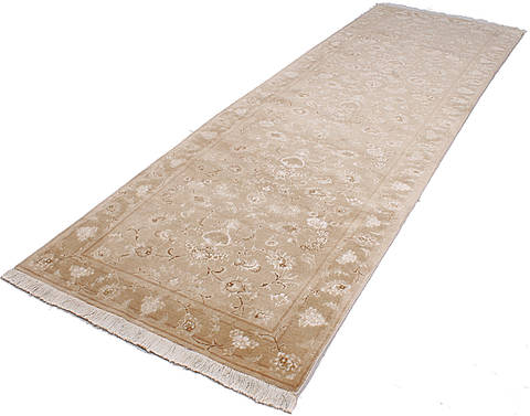Tabriz Beige Runner Hand Knotted 30 X 98 Area Rug 254-136196 Image 5