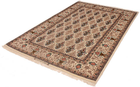 Isfahan Beige Hand Knotted 43 X 65 Area Rug 254-136197 Image 8