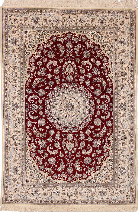 Nain White Hand Knotted 43 X 64 Area Rug 254-136204 Image 0
