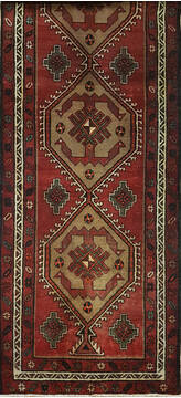 Ardebil Red Runner Hand Knotted 3'11" X 14'5"  Area Rug 100-136207