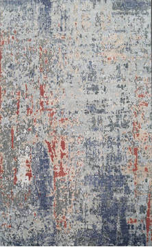 Modern Blue Hand Knotted 10'0" X 14'0"  Area Rug 903-136210