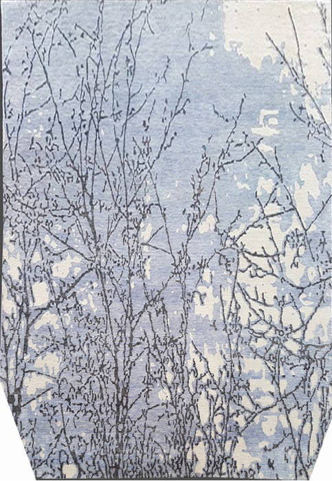 Modern Grey Hand Knotted 100 X 140 Area Rug 700-136227 Image 2