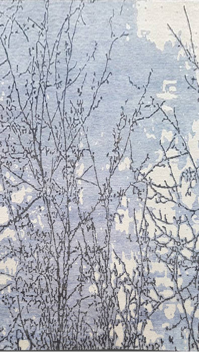 Modern Grey Hand Knotted 100 X 140 Area Rug 700-136227 Image 0