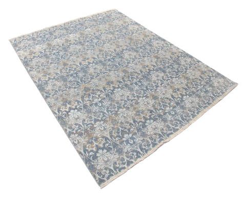 Modern Grey Hand Knotted 80 X 101 Area Rug 904-136237 Image 1