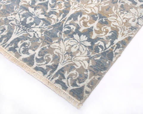 Modern Grey Hand Knotted 80 X 101 Area Rug 904-136237 Image 2