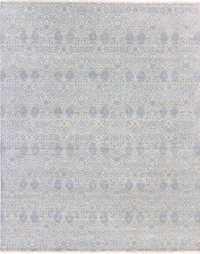 Modern Blue Hand Knotted 8'0" X 10'0"  Area Rug 904-136240