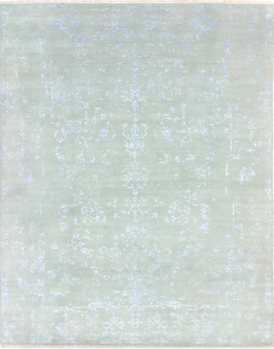 Modern Green Hand Knotted 710 X 911 Area Rug 904-136243 Image 0