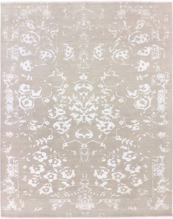 Modern Grey Hand Knotted 80 X 100 Area Rug 904-136244 Image 0