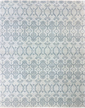Modern Grey Hand Knotted 8'0" X 10'0"  Area Rug 904-136245