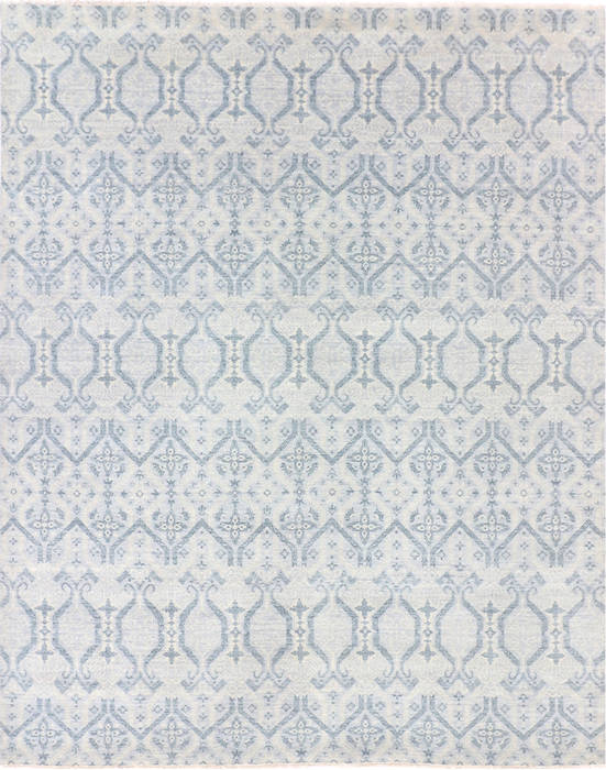 Modern Grey Hand Knotted 81 X 103 Area Rug 904-136247 Image 0