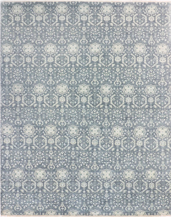 Modern Black Hand Knotted 81 X 104 Area Rug 904-136249 Image 0