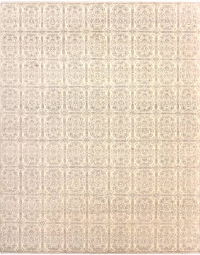 Modern Beige Hand Knotted 7'11" X 10'0"  Area Rug 904-136250